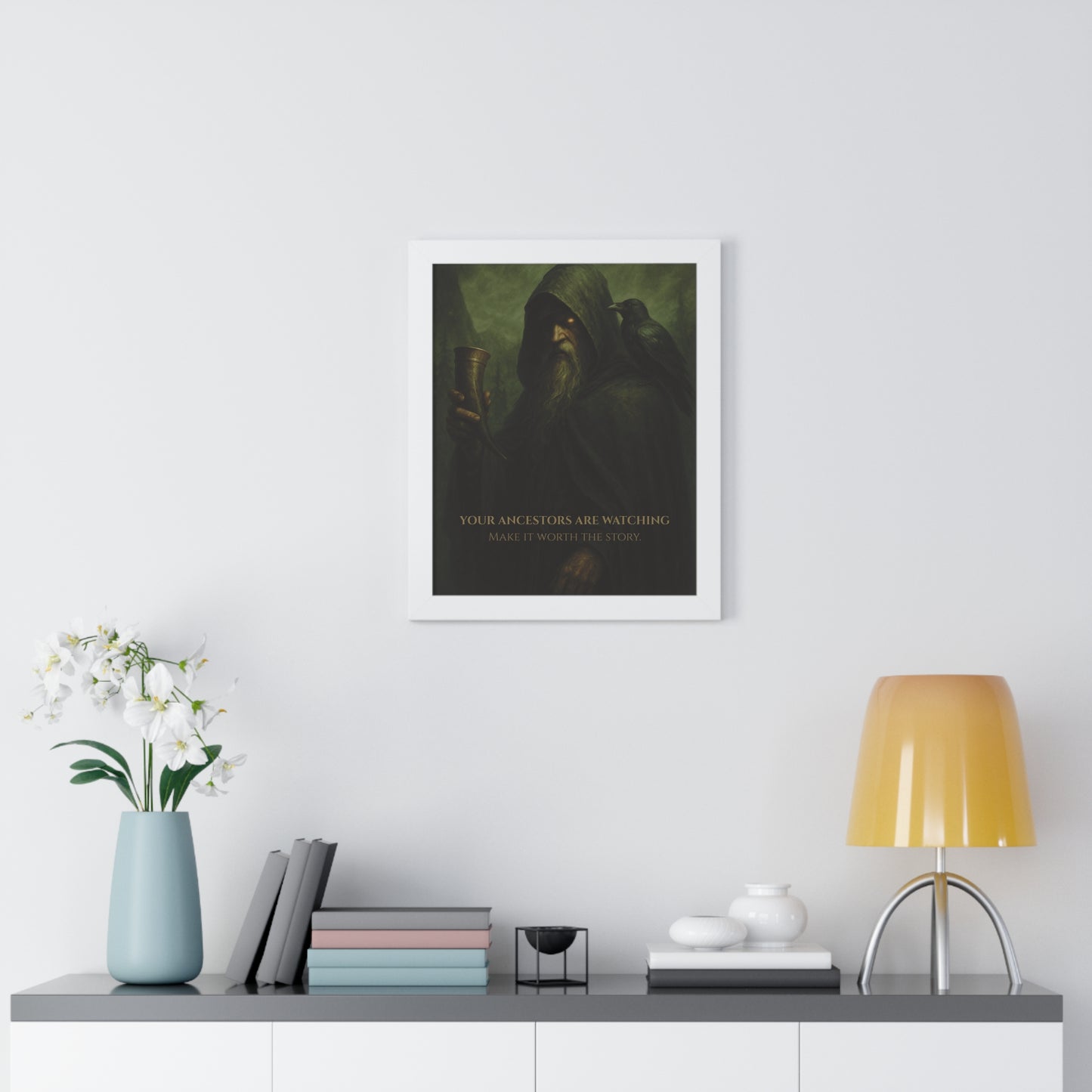 Framed Poster — "Your Ancestors Are Watching" Dark Viking Wall Art