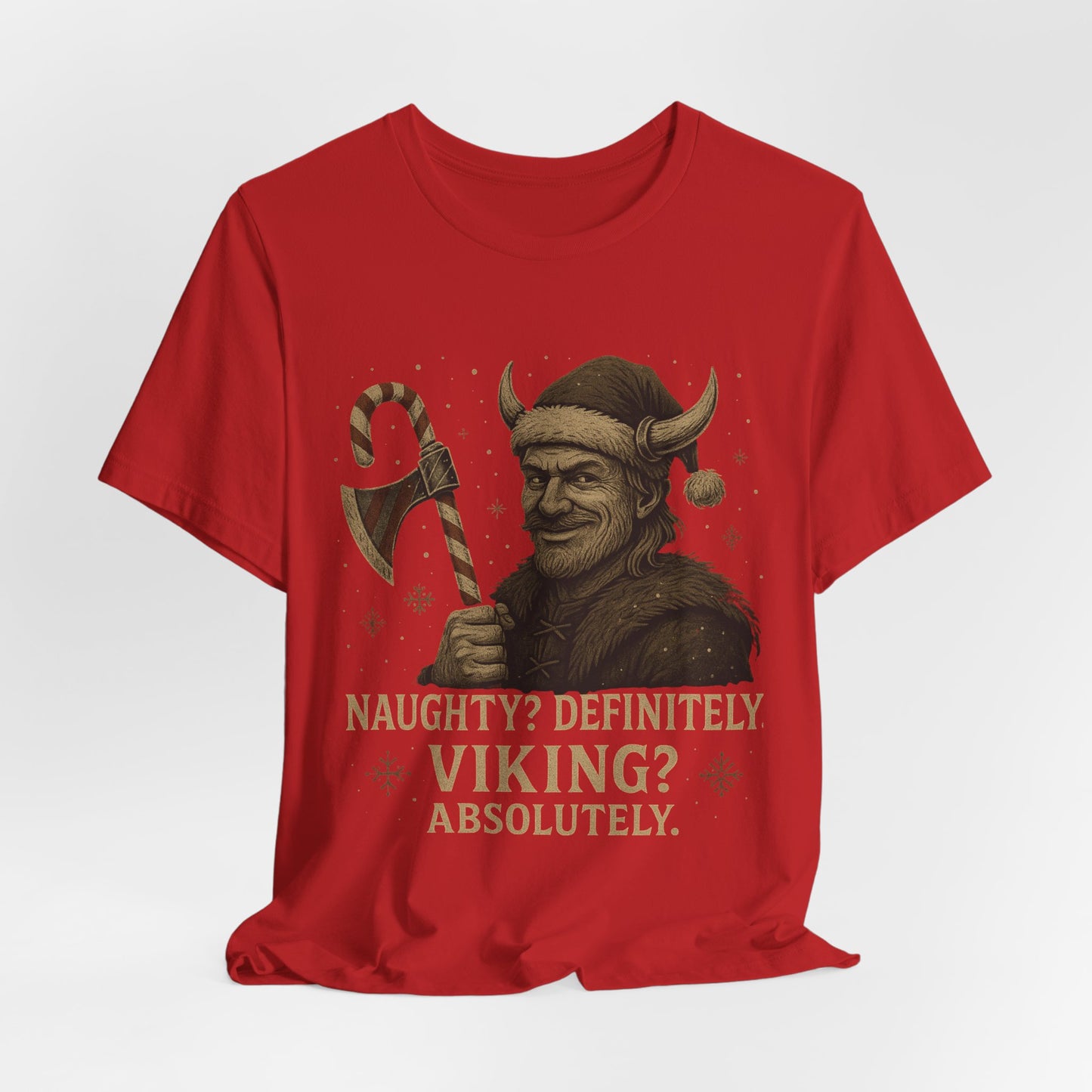 Naughty? Definitely. Viking? Absolutely. T‑Shirt — Funny Viking Holiday Tee