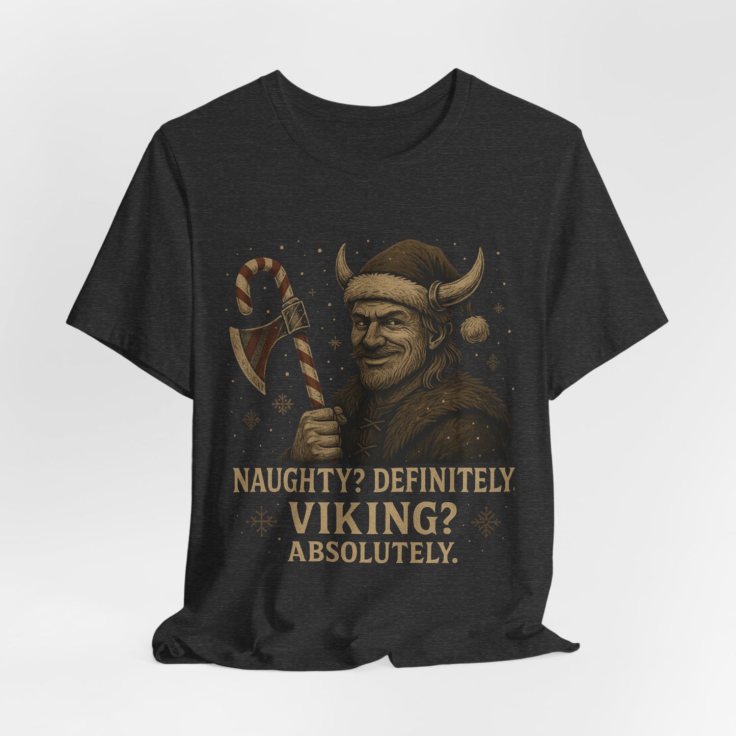Naughty? Definitely. Viking? Absolutely. T‑Shirt — Funny Viking Holiday Tee