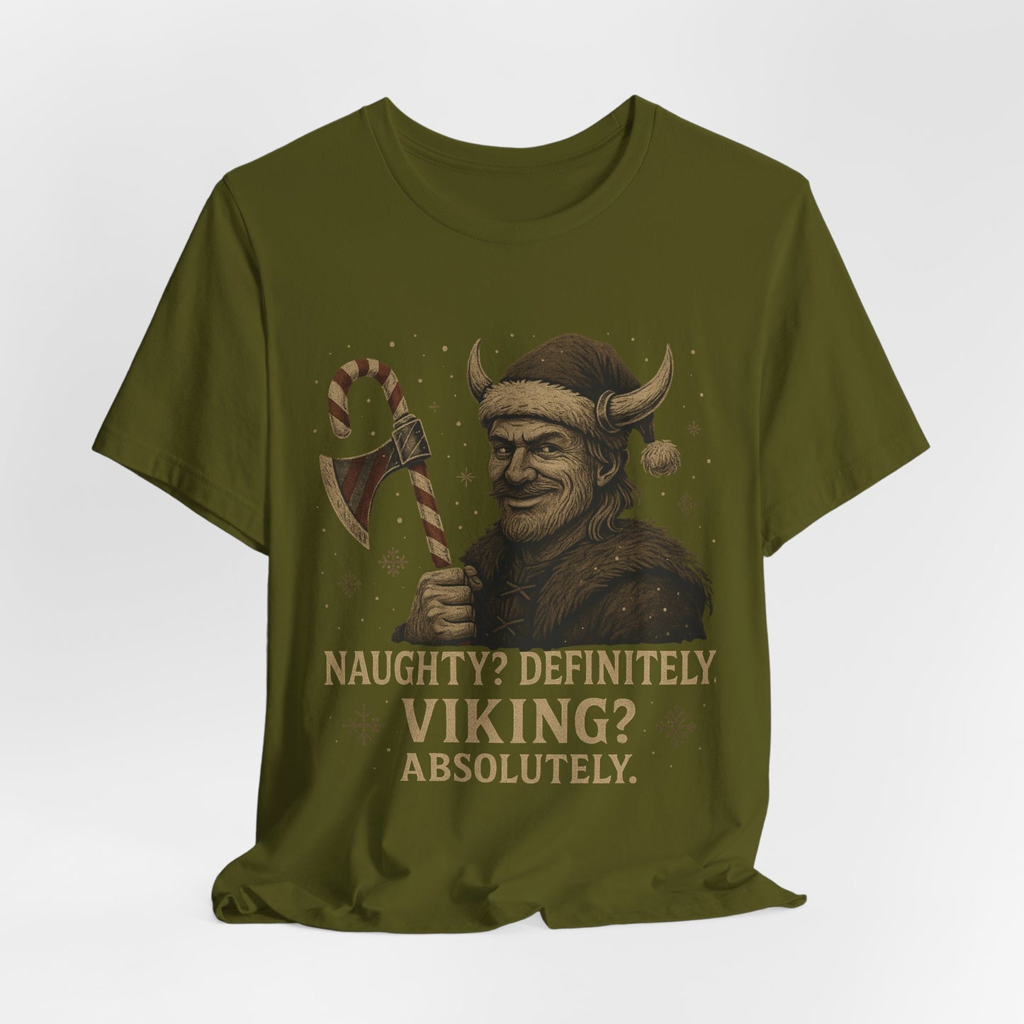 Naughty? Definitely. Viking? Absolutely. T‑Shirt — Funny Viking Holiday Tee