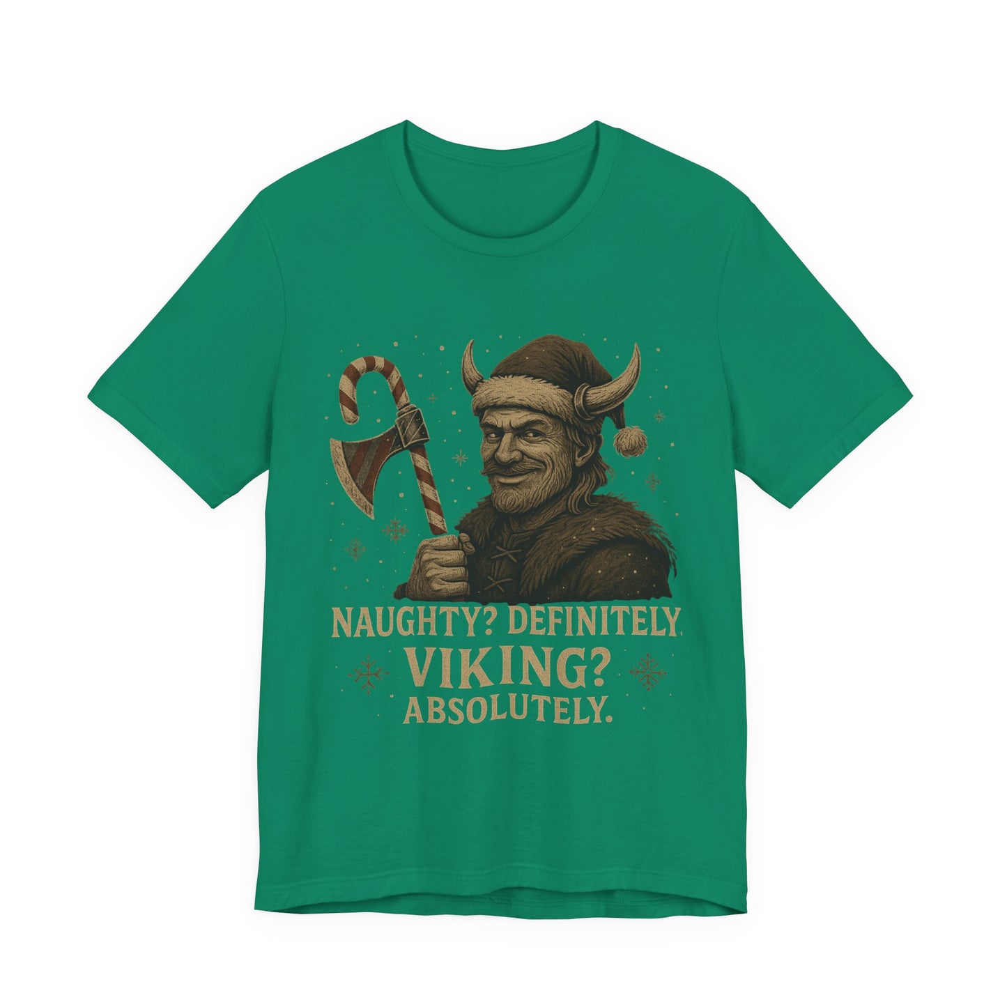 Naughty? Definitely. Viking? Absolutely. T‑Shirt — Funny Viking Holiday Tee
