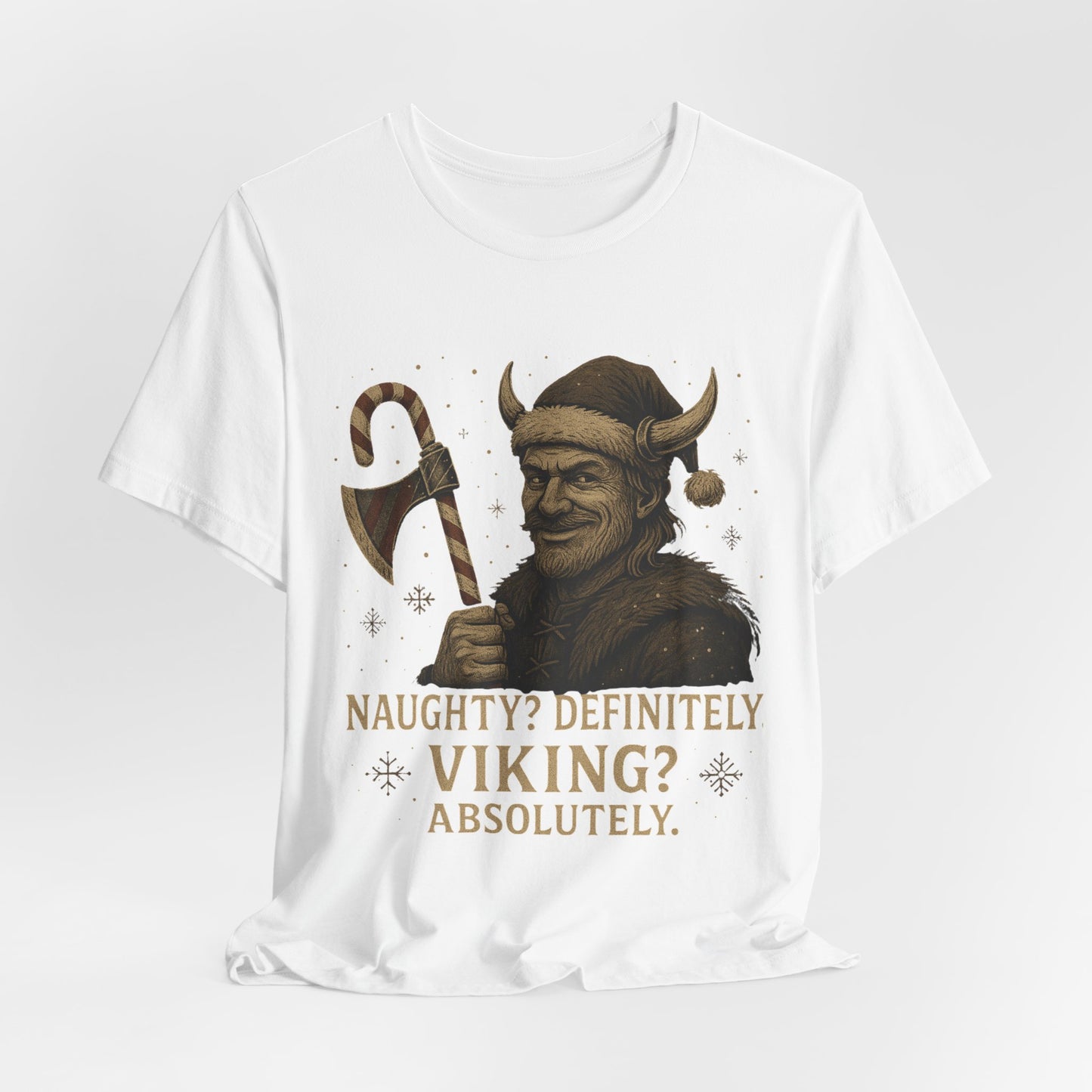 Naughty? Definitely. Viking? Absolutely. T‑Shirt — Funny Viking Holiday Tee