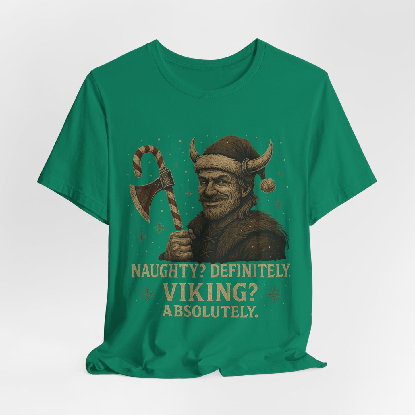 Naughty? Definitely. Viking? Absolutely. T‑Shirt — Funny Viking Holiday Tee