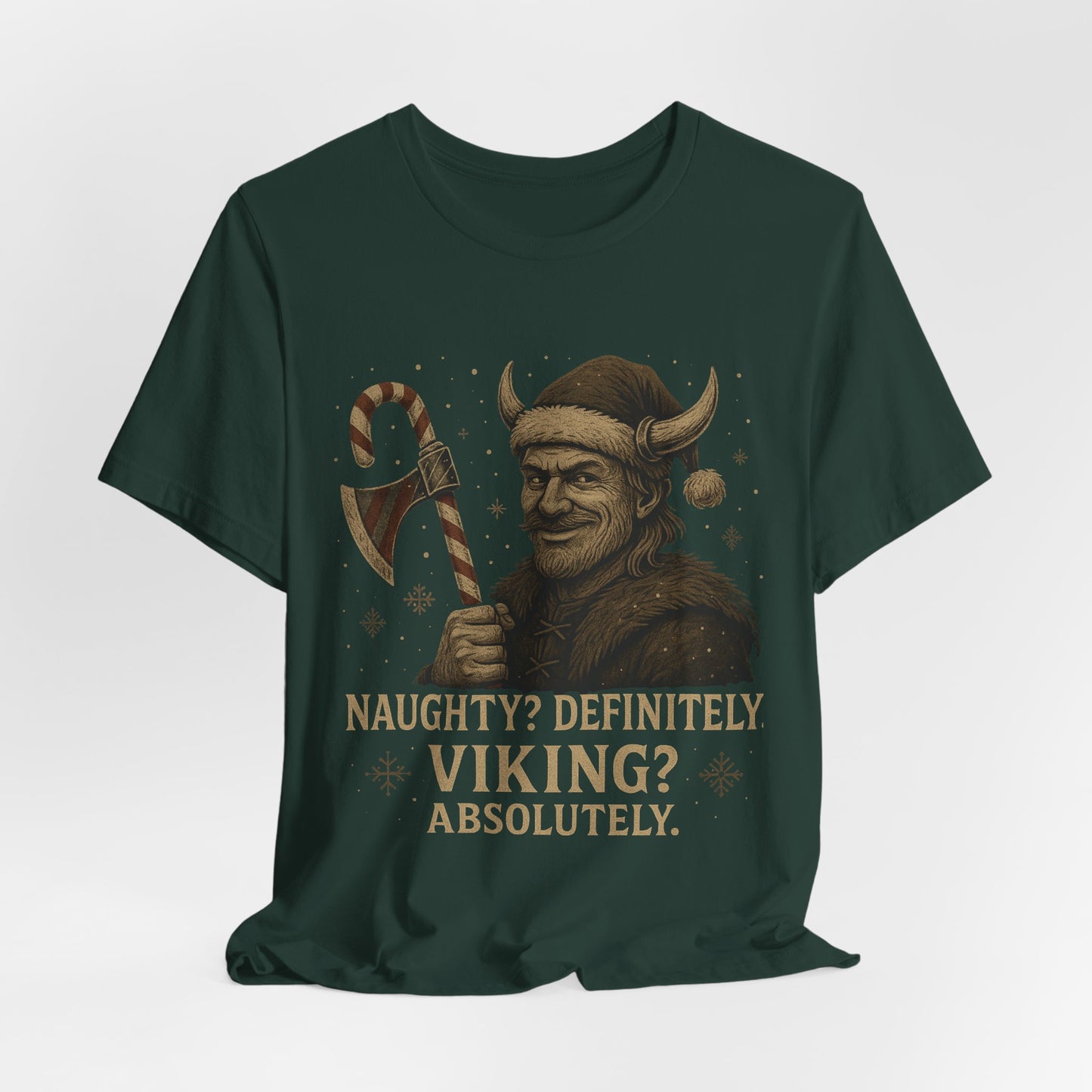 Naughty? Definitely. Viking? Absolutely. T‑Shirt — Funny Viking Holiday Tee