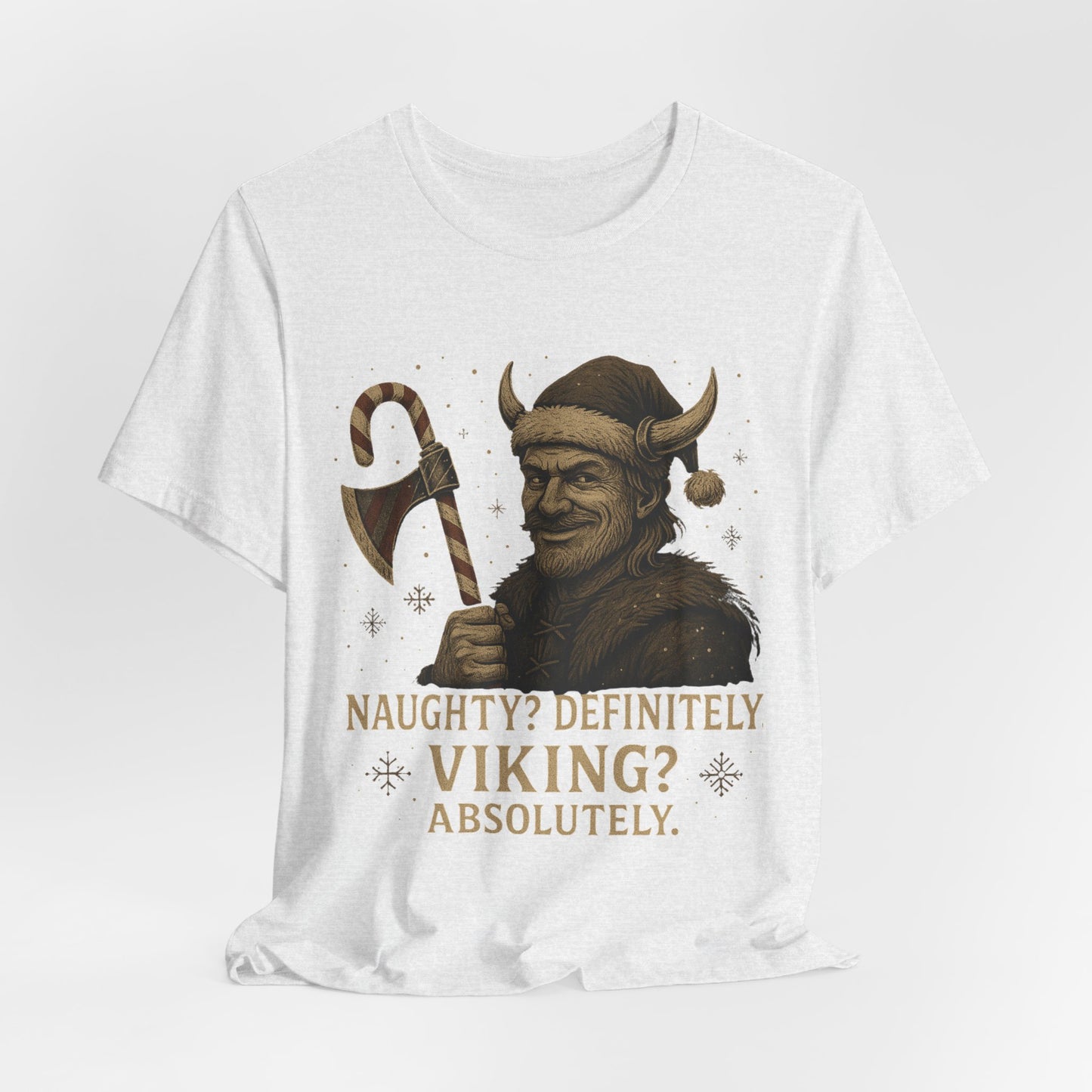 Naughty? Definitely. Viking? Absolutely. T‑Shirt — Funny Viking Holiday Tee