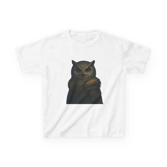Kids Tee — Mystical Owl Portrait Shirt for Children