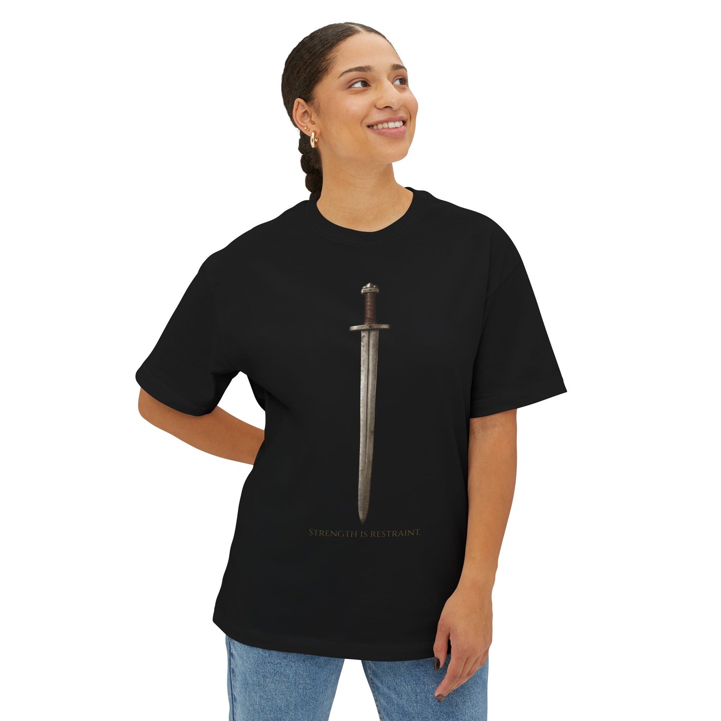Sword Graphic Tee — Minimal Medieval Sword Design