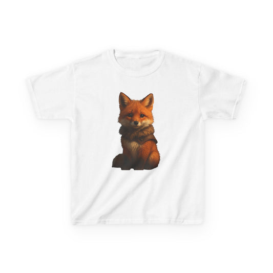 Kids Fox T-Shirt — Cute Sitting Fox Graphic Tee for Children