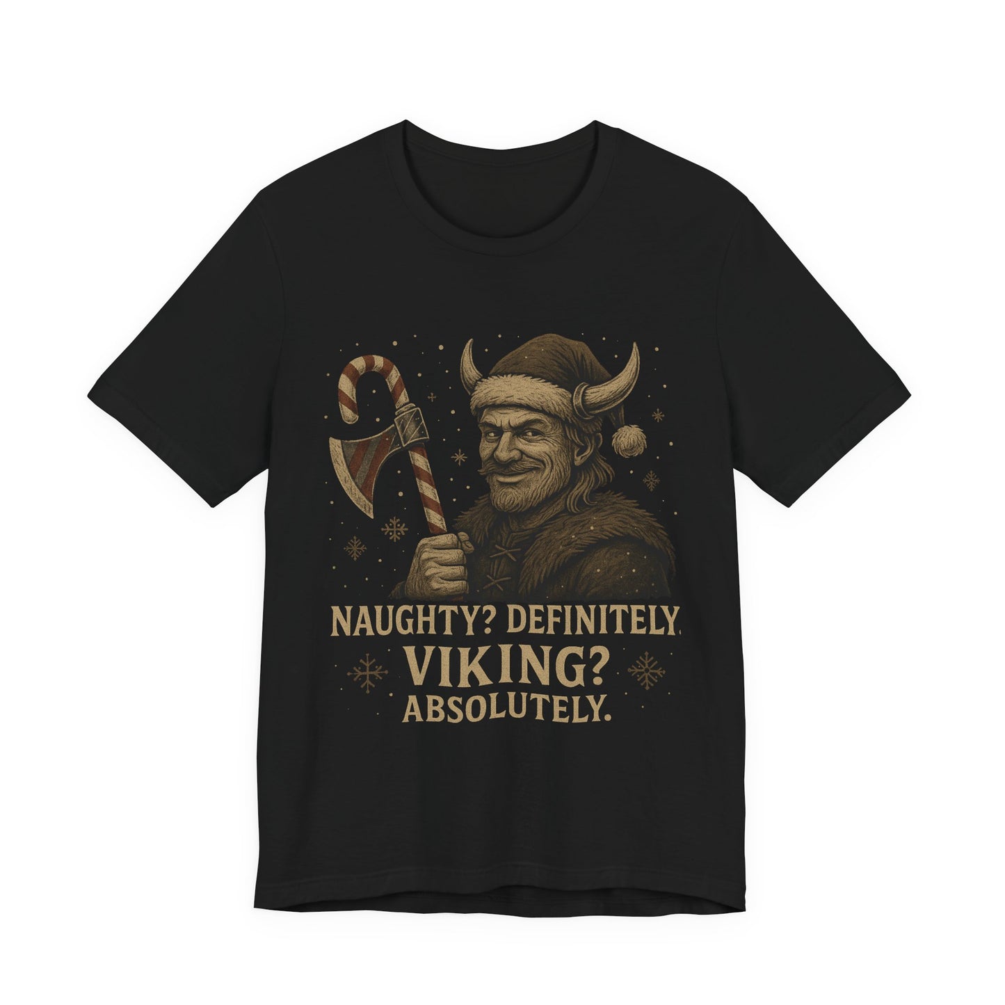 Naughty? Definitely. Viking? Absolutely. T‑Shirt — Funny Viking Holiday Tee