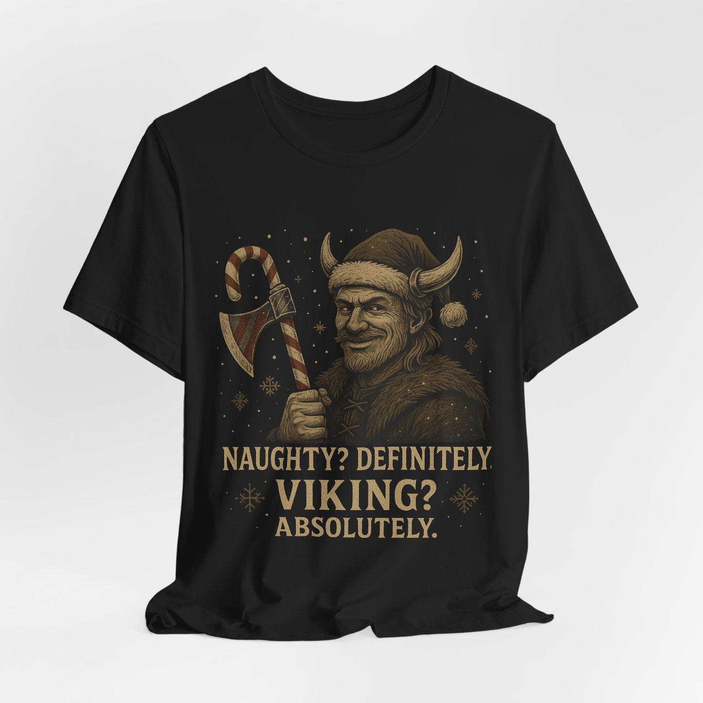 Naughty? Definitely. Viking? Absolutely. T‑Shirt — Funny Viking Holiday Tee