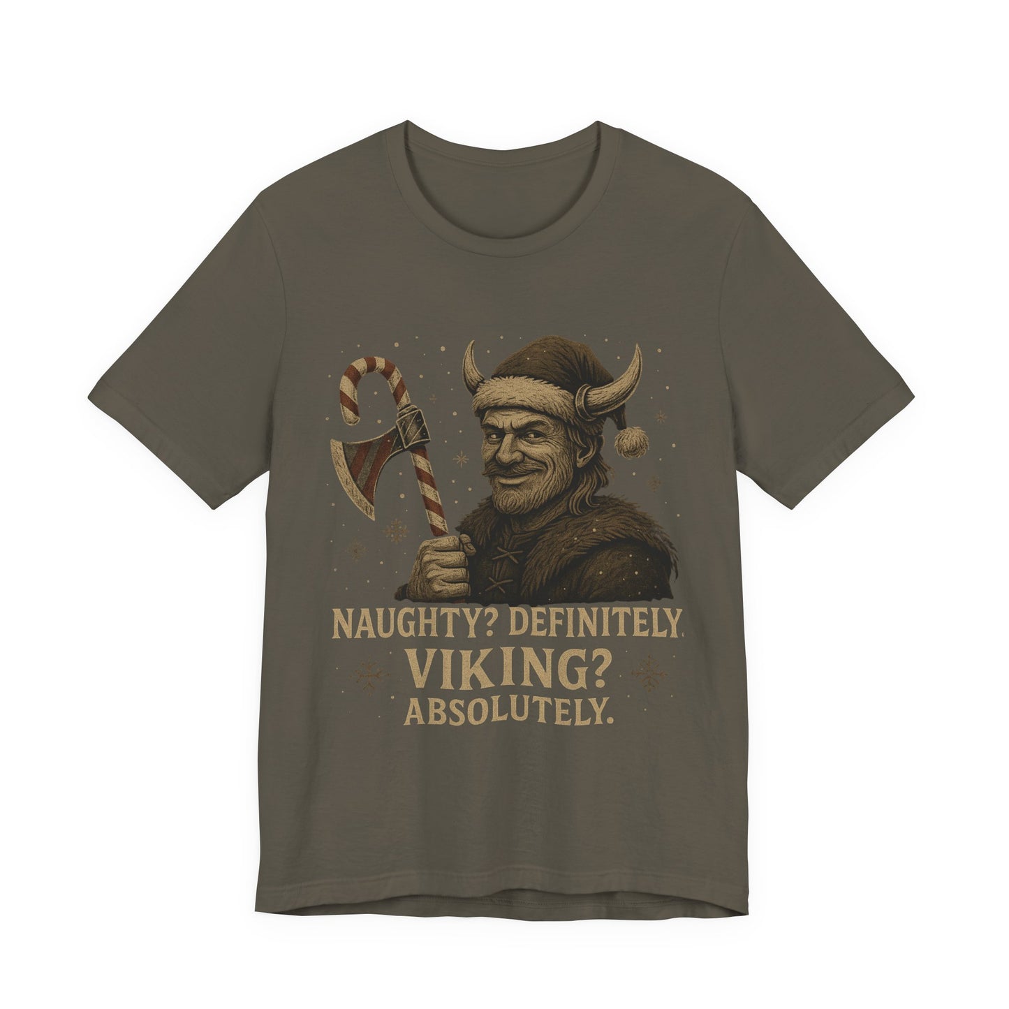 Naughty? Definitely. Viking? Absolutely. T‑Shirt — Funny Viking Holiday Tee